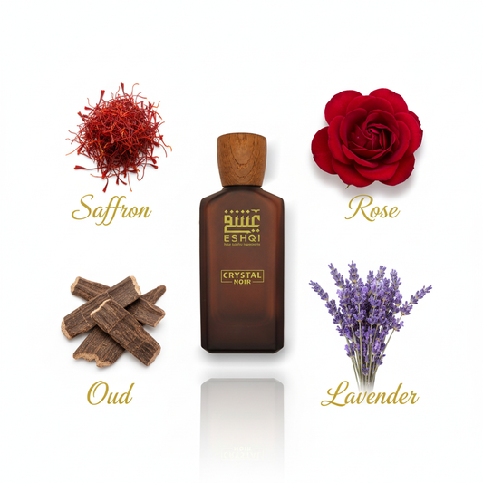 كريستال نوار مع المكونات