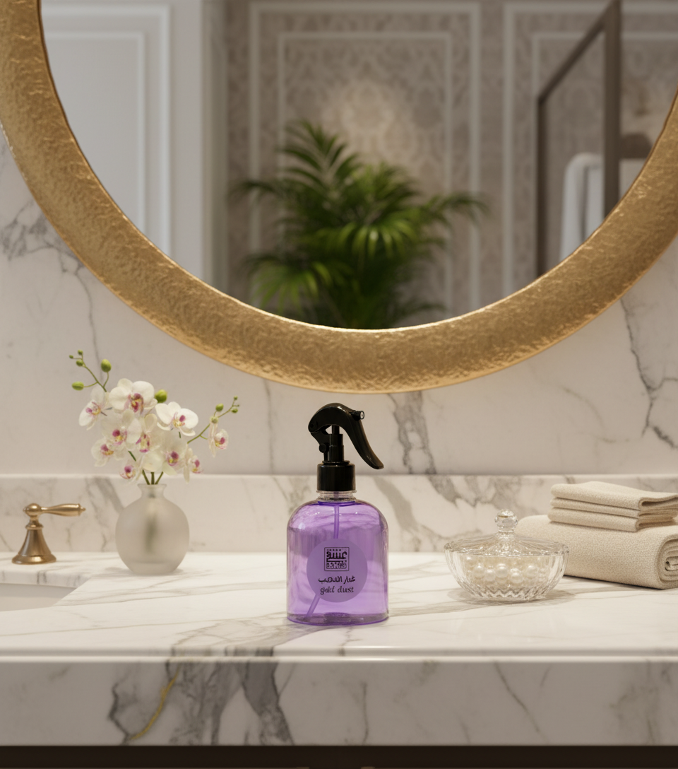 غبار الذهب في منزل فخم جديد