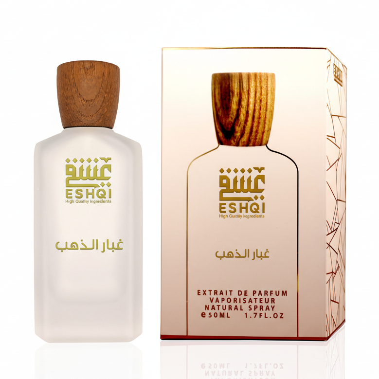 غبار الذهب - الزجاجة مع العلبة