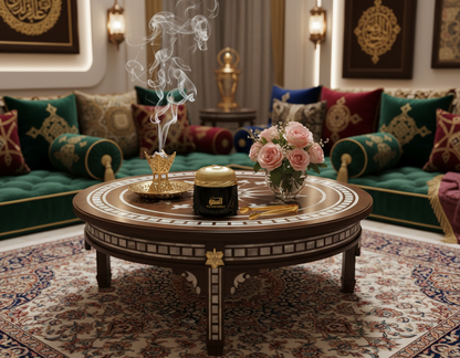 ALSOMOU Incense - Majlis with Proportionate Golden Tongs