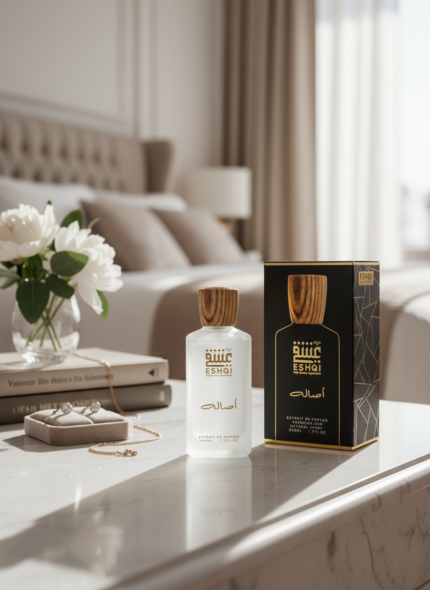 عطر ESHQI أصالة في غرفة سيدة ثرية
