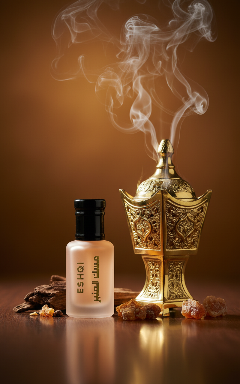 صورة محسّنة لمسك العنبر مع مبخرة كبيرة ESHQI