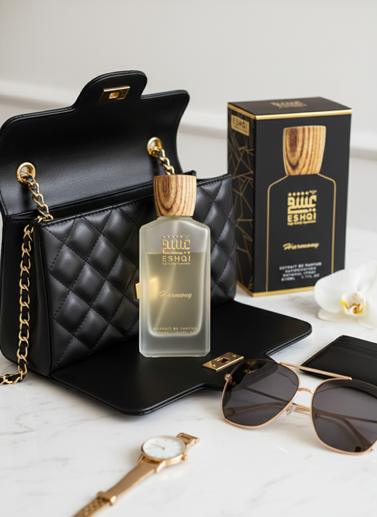 Harmony Perfume in Women's Handbag
