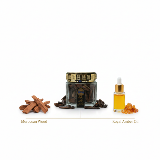 Oud Jar - Ingredients with Connecting Lines