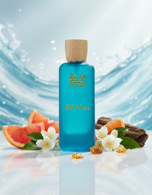 Professional Skyline Perfume Photography